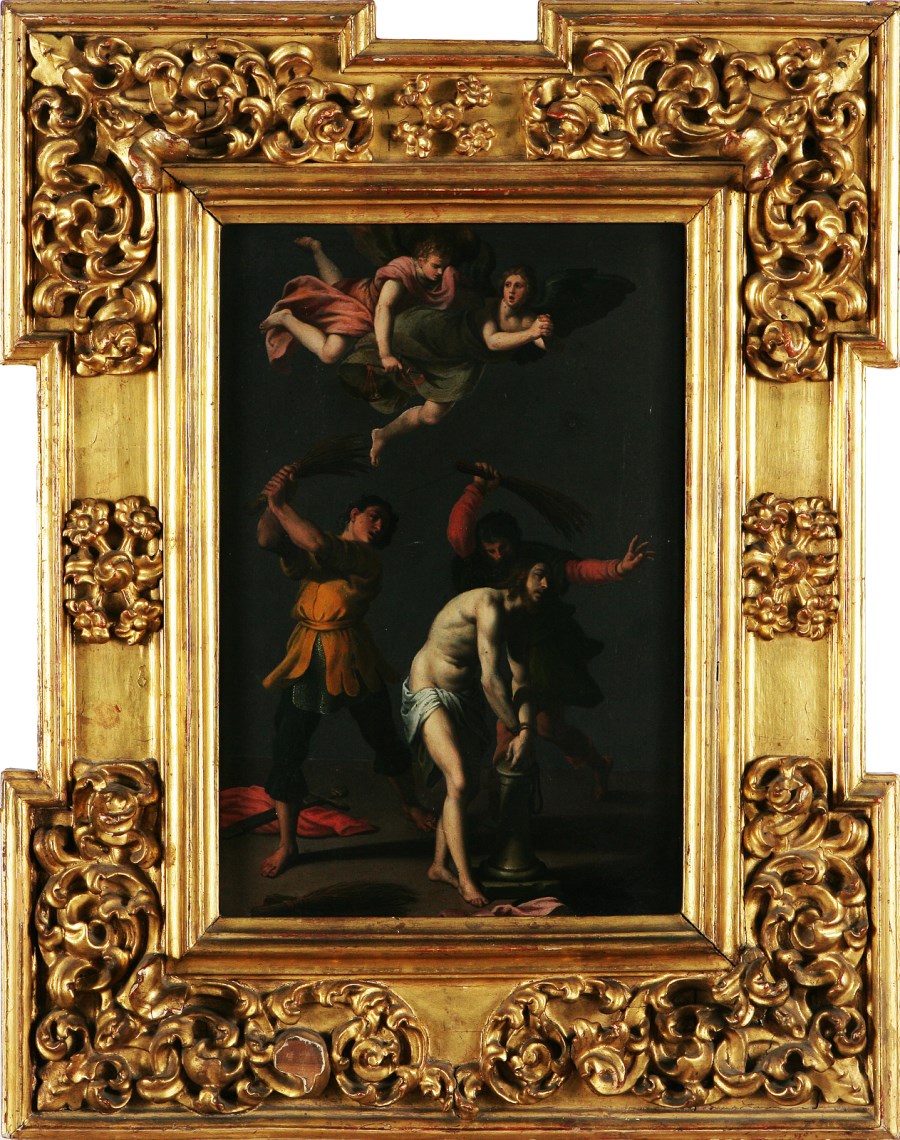 Flagellazione di Cristo - olio su lavagna - cm 40x25,5 (Alessandro Turchi  )