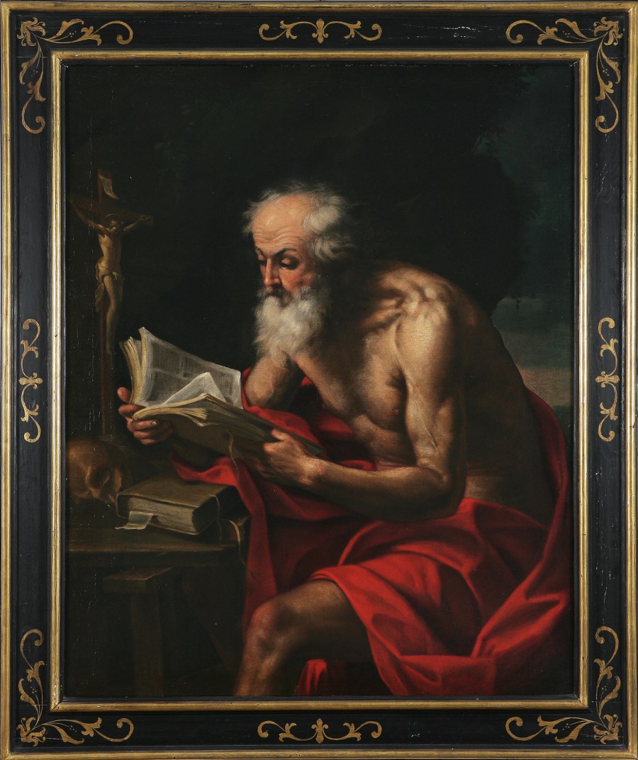 San Girolamo con libro e crocefisso (Simone Cantarini)