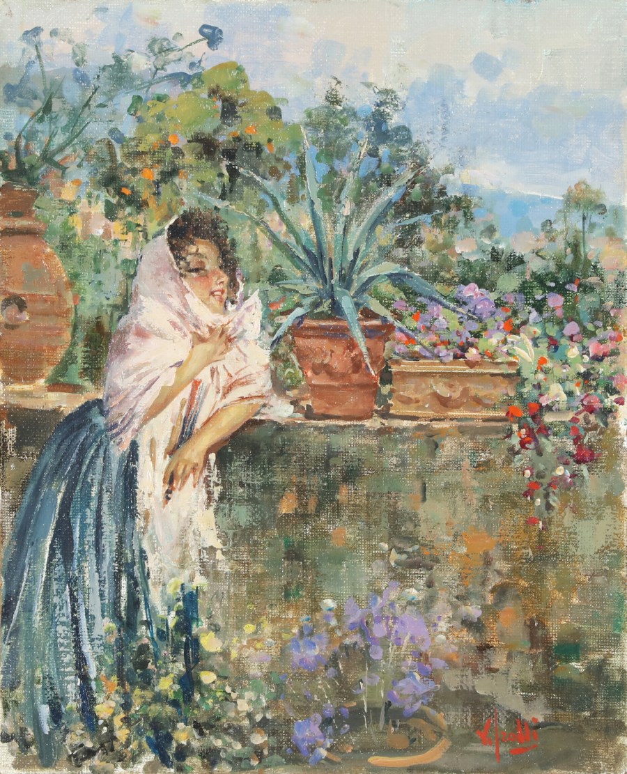 Fanciulla in giardino. (Vincenzo Irolli)