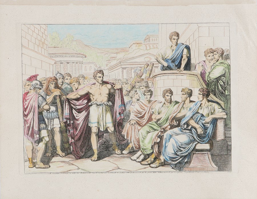 Coriolano condannato all'esilio. (Bartolomeo Pinelli)