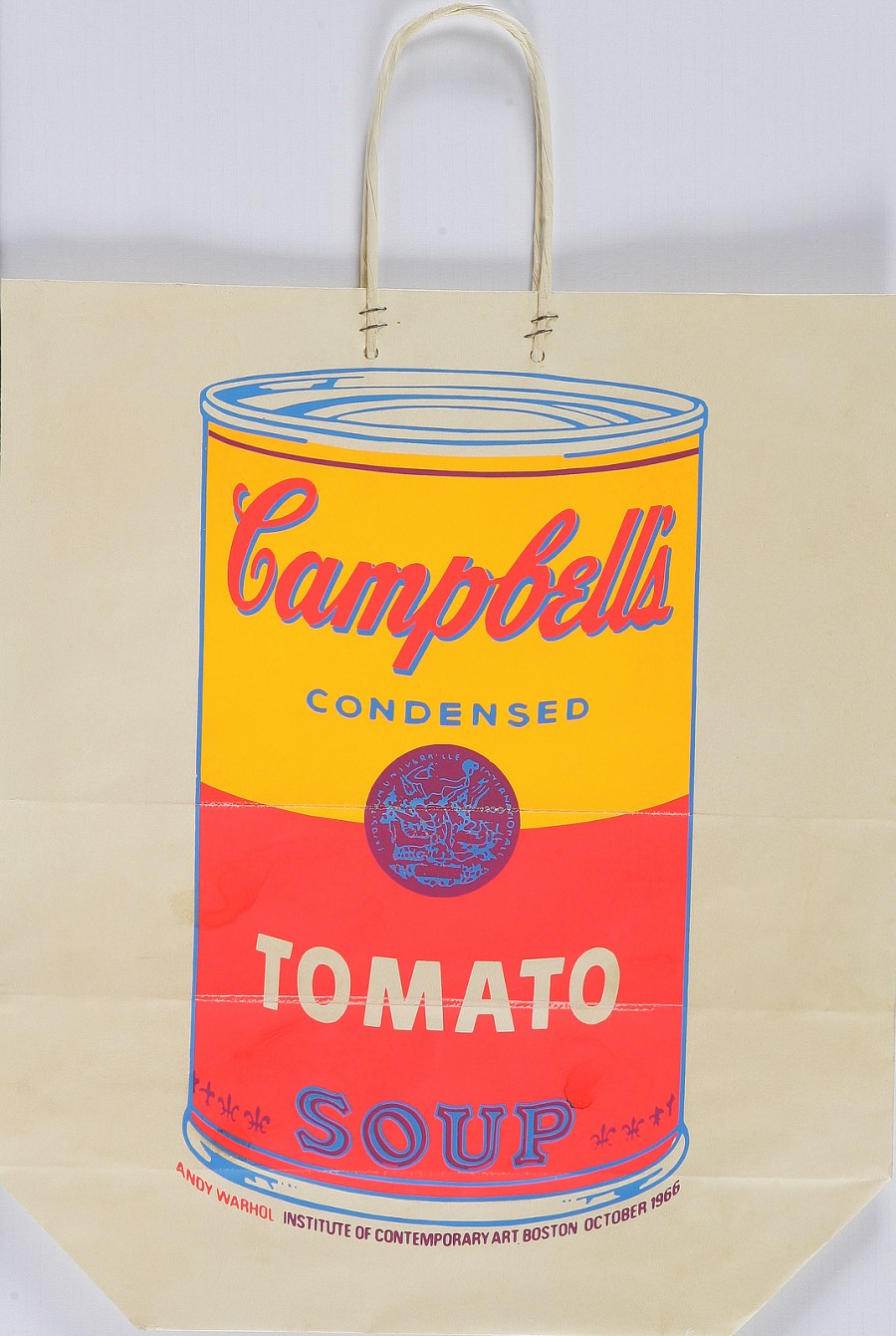 Campbell's soup shopping bag. (Andy Warhol)