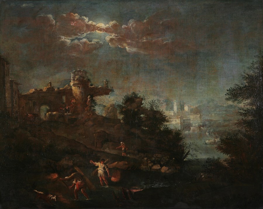 Paesaggio con pescatorii e rovine (Giuseppe Zais )
