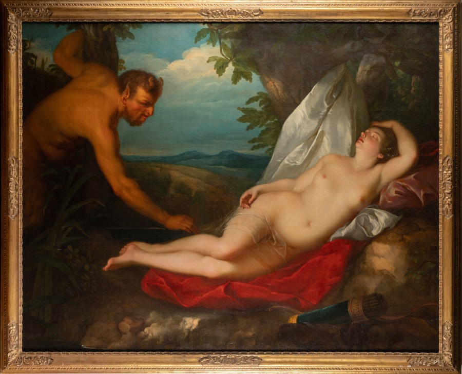 Jupiter and Antiope. ( Artista Francese Del XVIII Secolo)