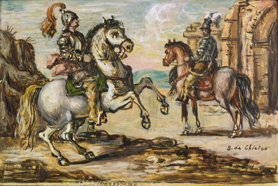 Cavalli e cavalieri. (Giorgio De Chirico)