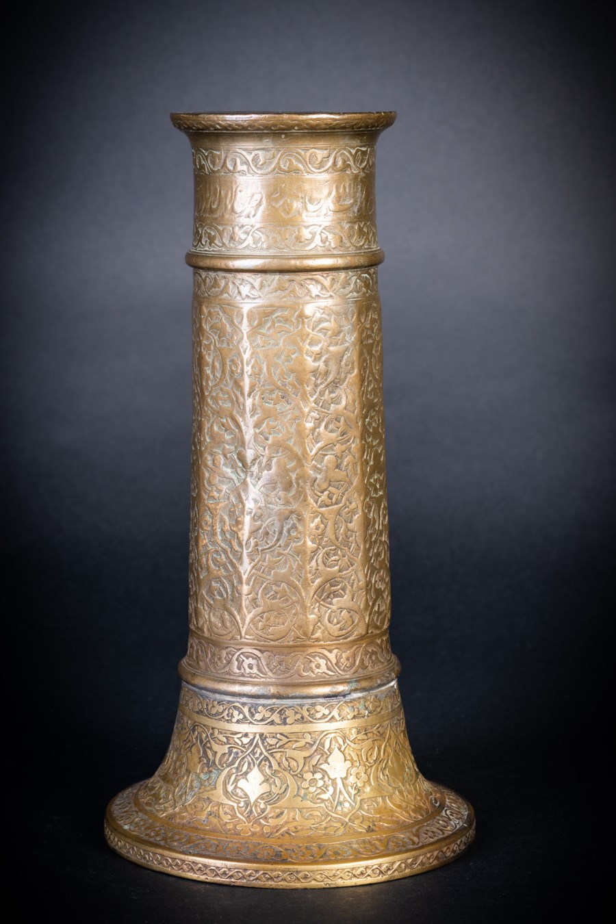 A Safavid Brass Torch Candlestick Persia 17th Century Arte Islamica