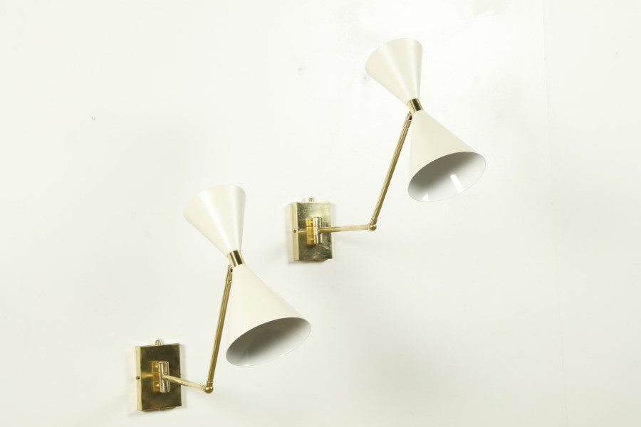 Pair of arm lamps (2) (Manifattura Italiana Del XXI Secolo )