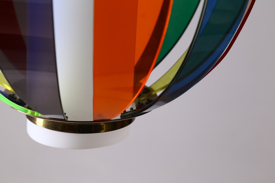 Lampada a sospensione modello 12522 Arcobaleno, produzione Arredoluce,1956.