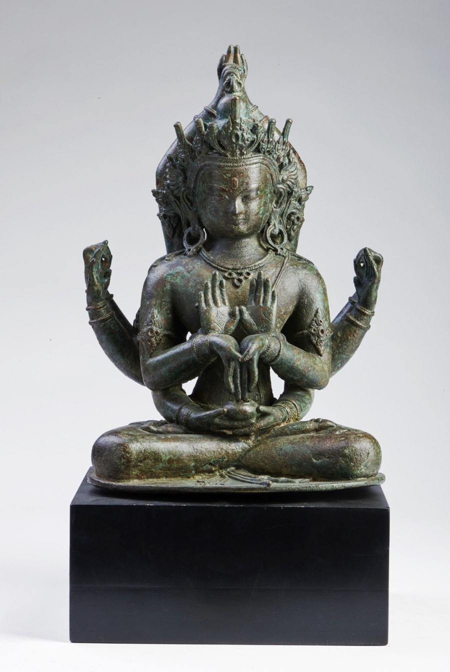 A rare large bronze figure of Manjushri Namasangiti
Nepal, 16th-17th century  (Arte Himalayana )