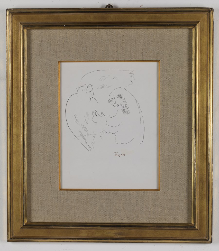 Abraham et l'Ange. (Marc Chagall)