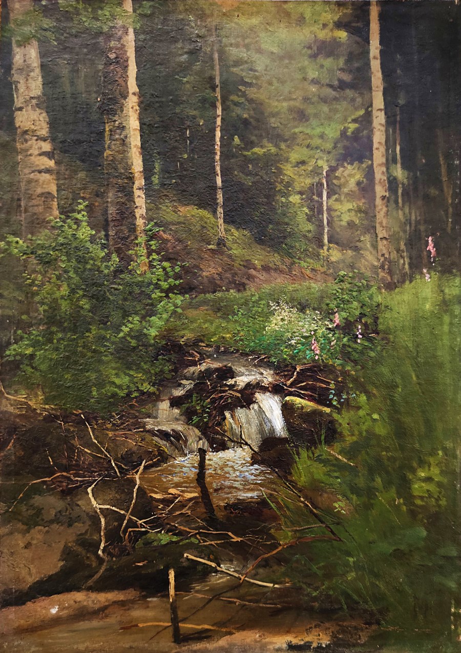 Landscape with brook and trees. (Maximilian  Von Fichard)