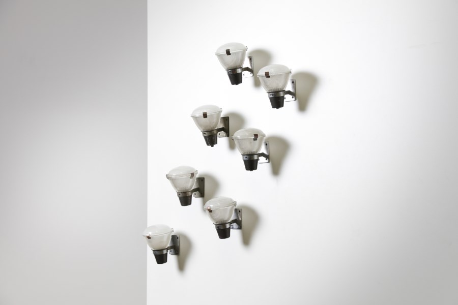 Sette lampade da parete LP6  produzione Azucena (Ignazio Gardella)