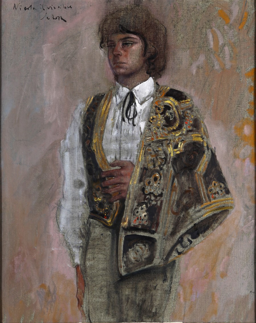 Ritratto di giovane uomo in abiti da torero. Nicola il vincitore. (Leonor Fini)