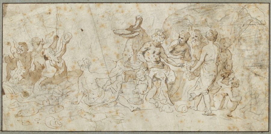 Bacchanal ( or feast of the Gods on the shores of the sea). (Pietro Paolo  Rubens )