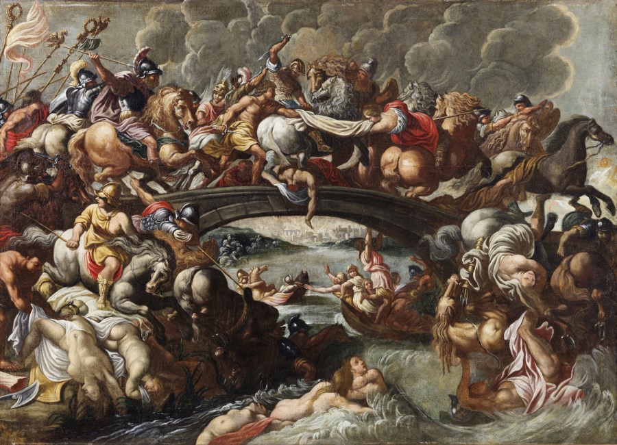 Battle of the Amazons. ( Artista Del XVII Secolo)