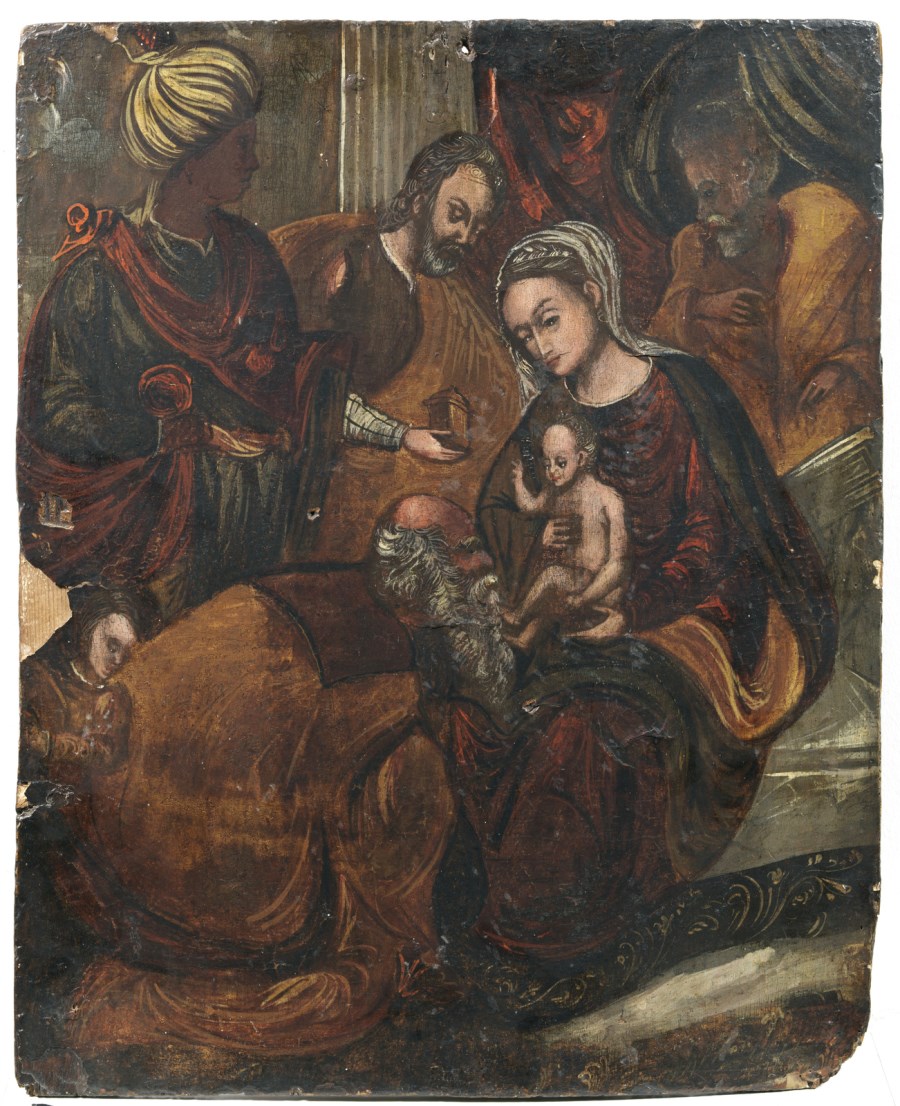 Adoration of the Magi. ( Artista Veneto Cretese Del XVI Secolo)