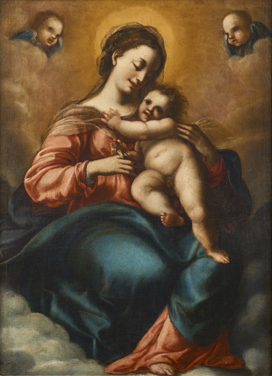 Madonna con Bambino e cardellino. ( Artista Centroitaliano Del XVI Secolo)