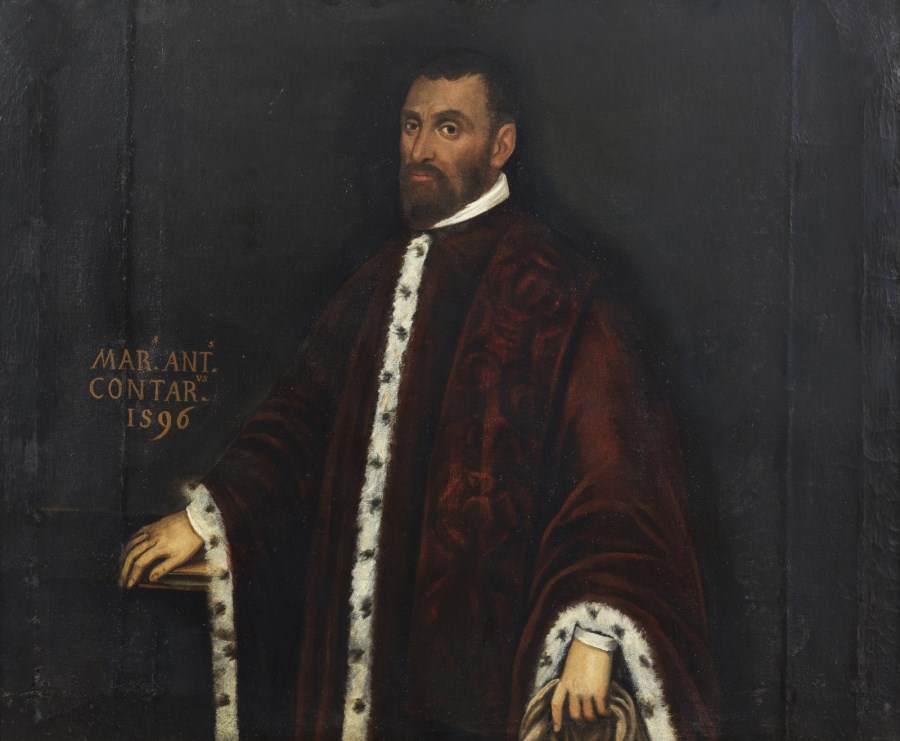 Ritratto del senatore della Repubblica di Venezia Marcantonio Contarini.  ( Artista Veneto Del XVI Secolo)