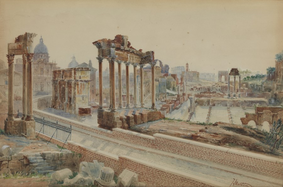 Landscape of the Roman forum with the Temple of Concord.  (Juan Jimenez Martin)
