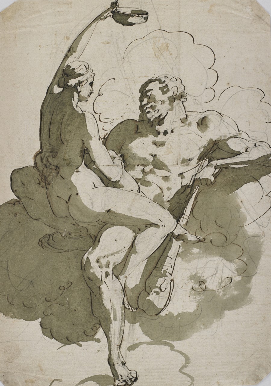 Hercules and Deianira. ( Scuola Romana Del XVII Secolo)