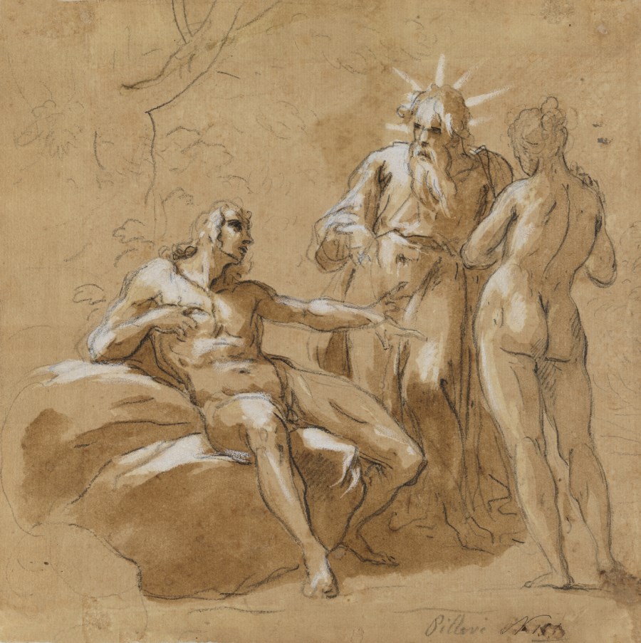 Adam and Eve. ( Artista Veneto Del XVIII Secolo)
