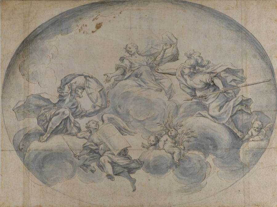 Allegoria della gloria militare di Montecuccoli.  (Artista Toscano Del XVIII Secolo )