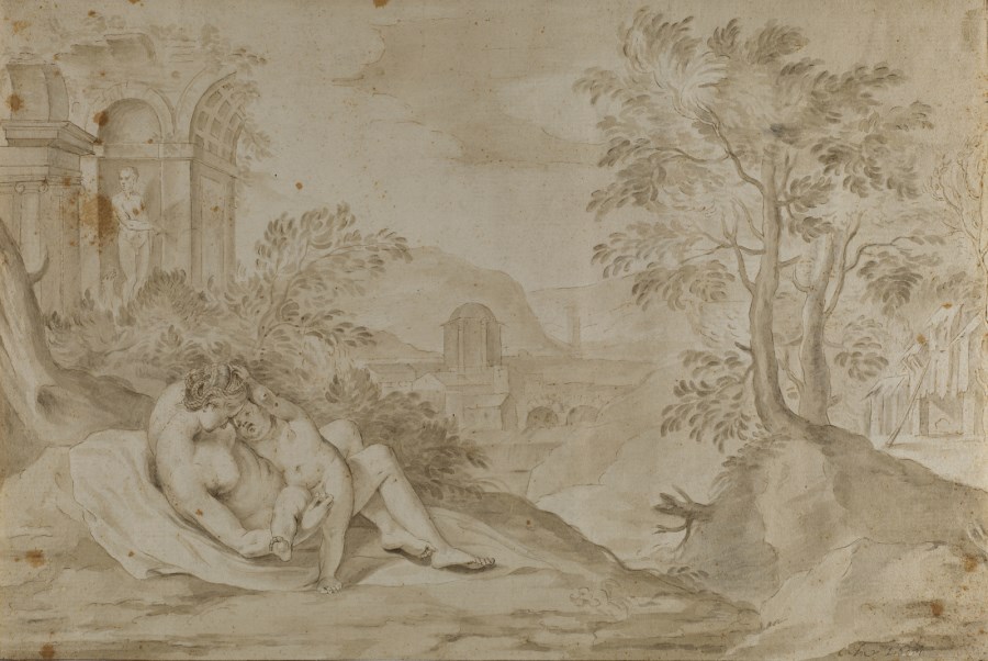 Venere e Cupido. ( Artista Veneto Del XVII Secolo)
