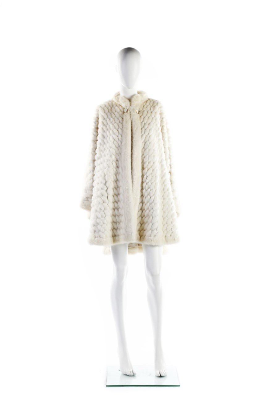White mink cape. (Christian Dior)
