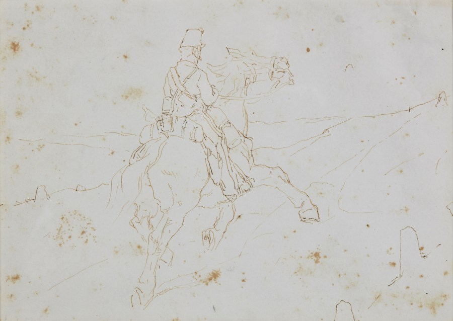 Soldier on horseback. (Giovanni Fattori)