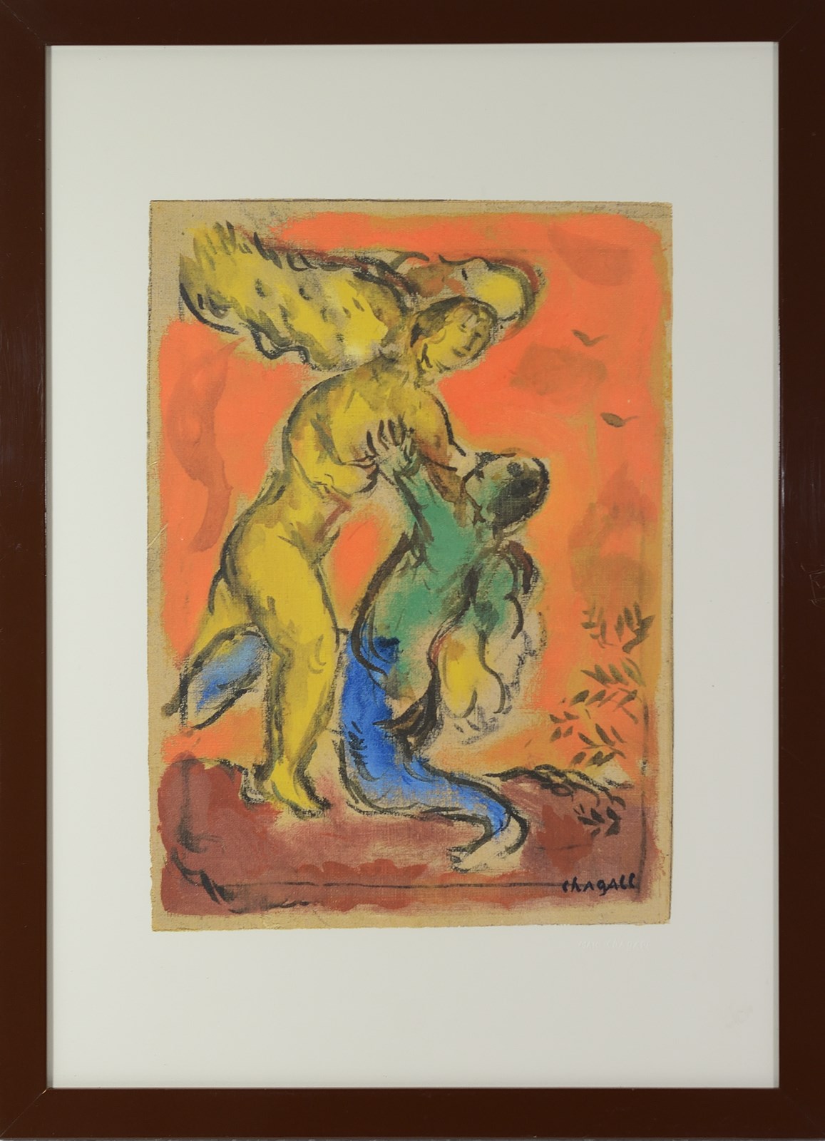 La lutte de Jacob avec l'Ange. (Marc Chagall)