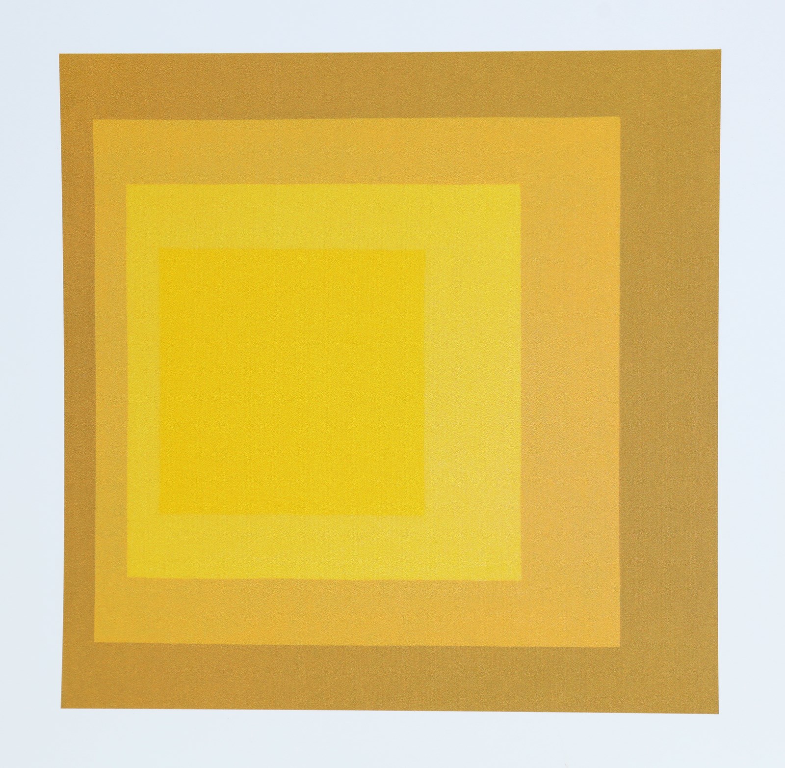 Study fo homage to the square: departing in yellow. (Josef Albers)