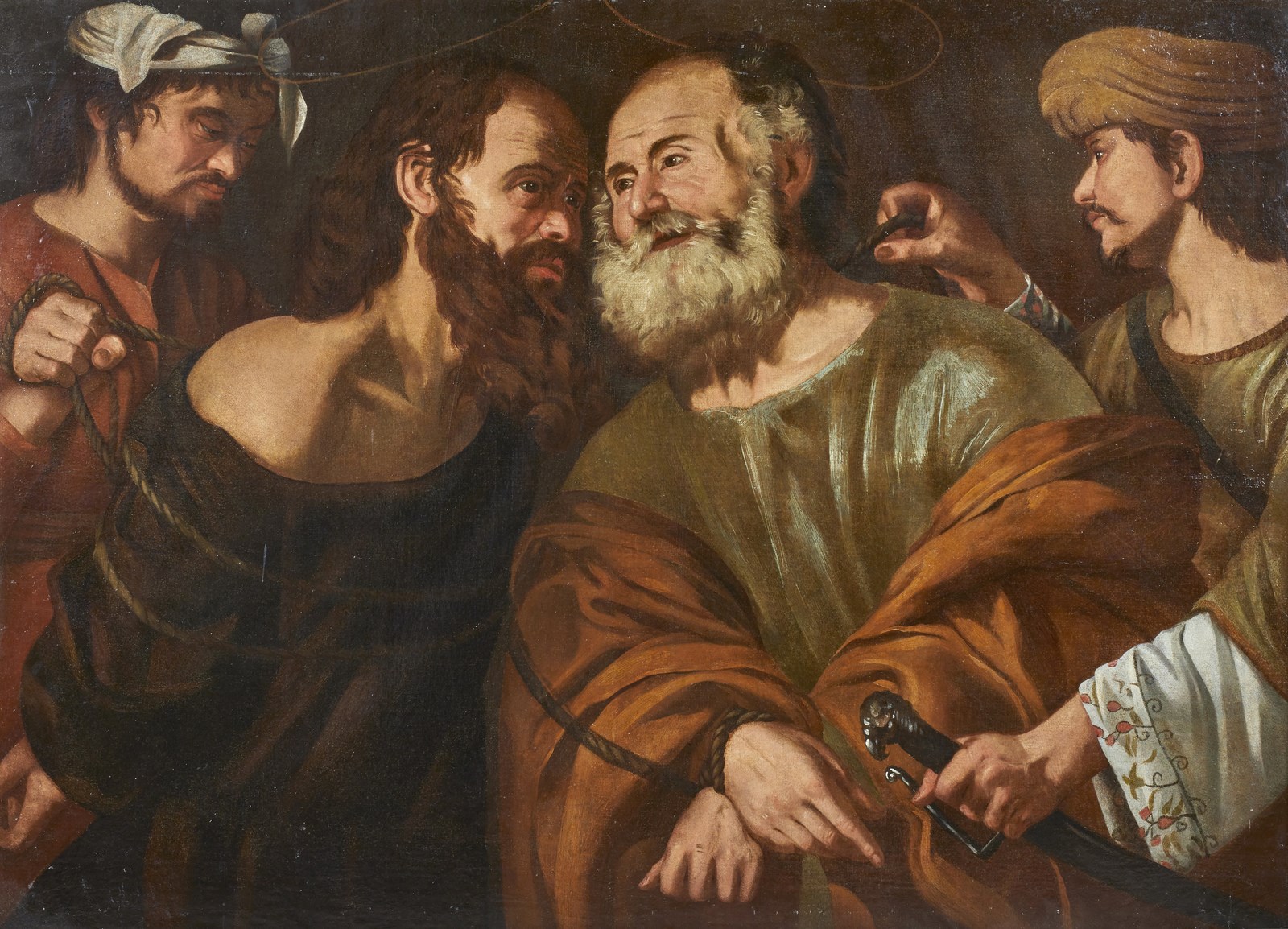 Capture of Saint Peter and Saint Paul ( Artista Caravaggesco Del XVII Secolo)