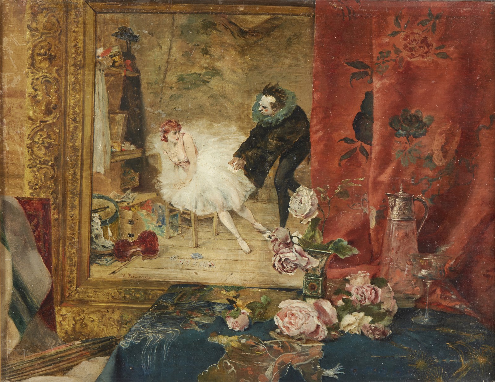 Scaramuccia e la ballerina (Vicente Palmaroli Y Gonzales )