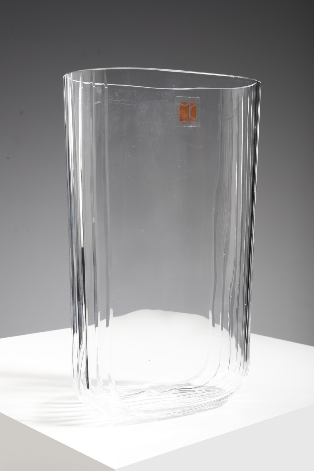 Vaso vetro trasparente anni '70, vintage