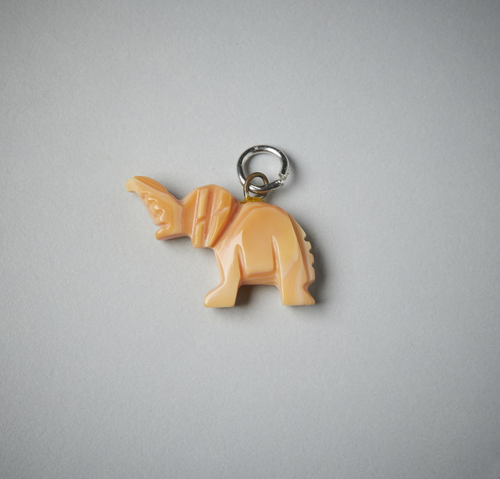 Coral pendant in the shape of an elephant. (. )
