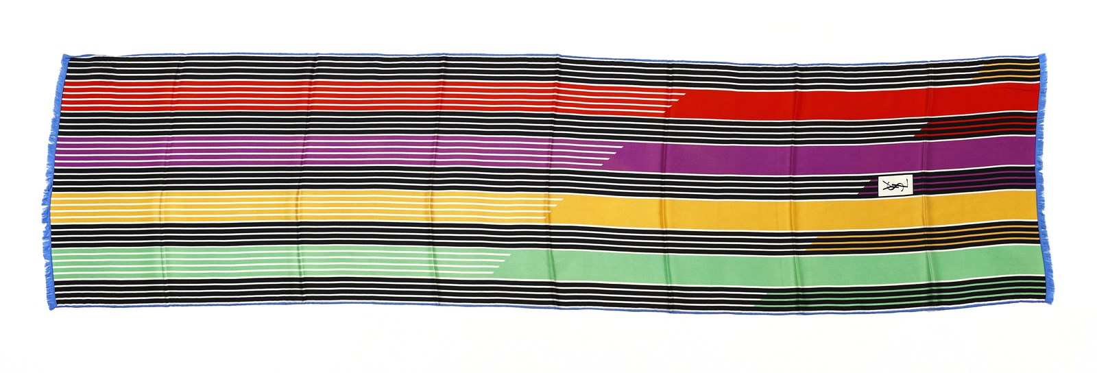Sciarpa foulard righe multicolore. (Yves Saint Laurent)