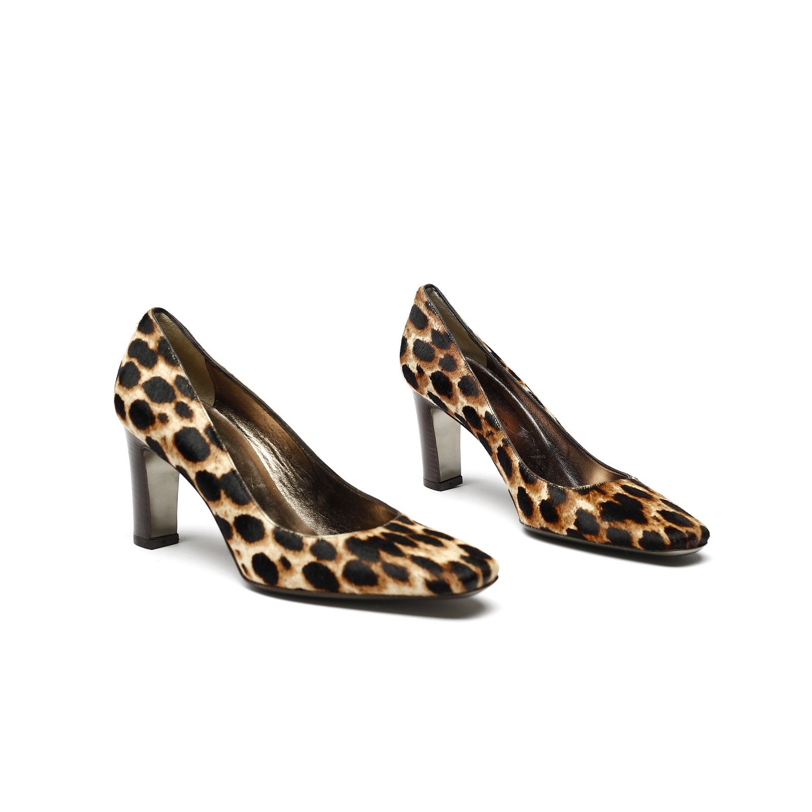 Decollete shoes in pony fur spotted print n. 37. (Dolce E Gabbana )