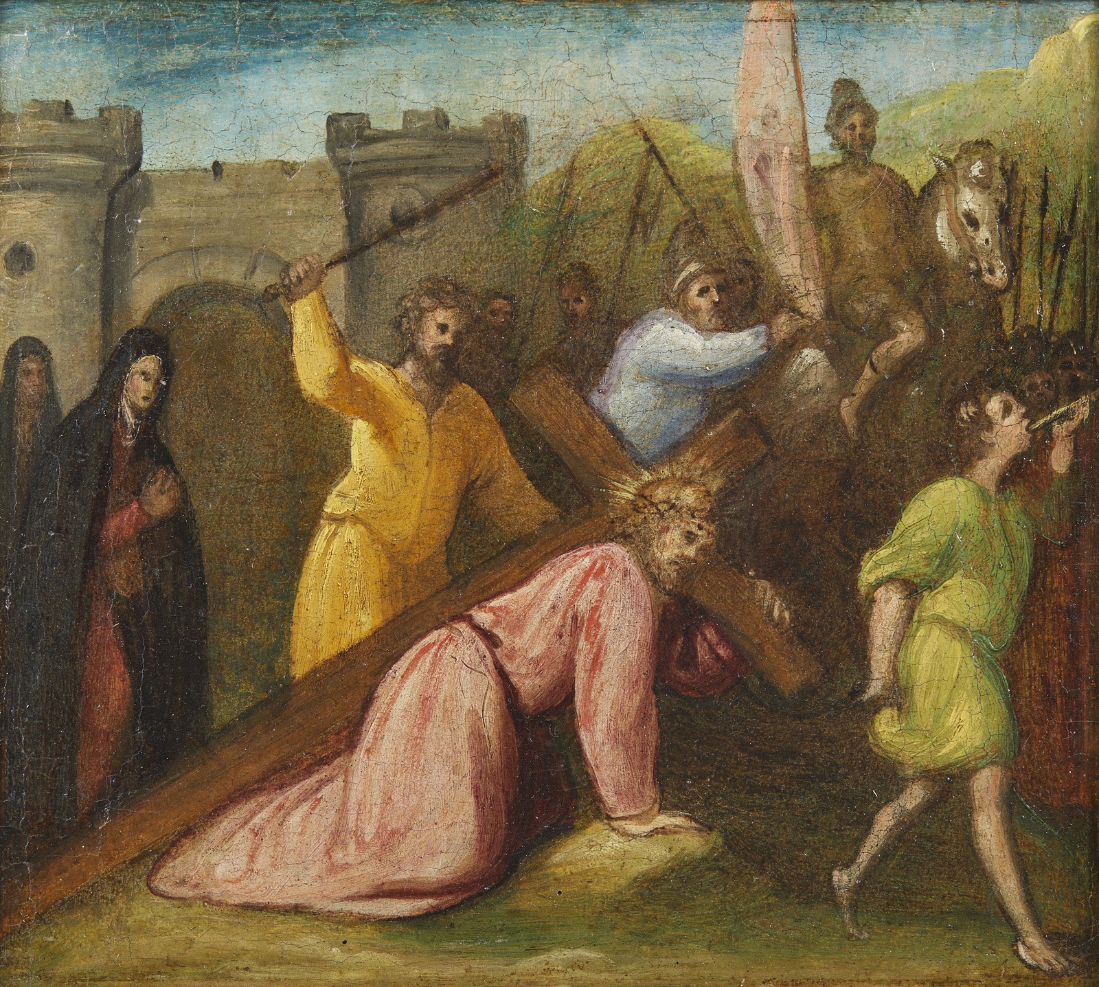Caduta di Cristo dalla croce ( Sinolfo D'andrea Trombetto (XV-XVI Secolo))