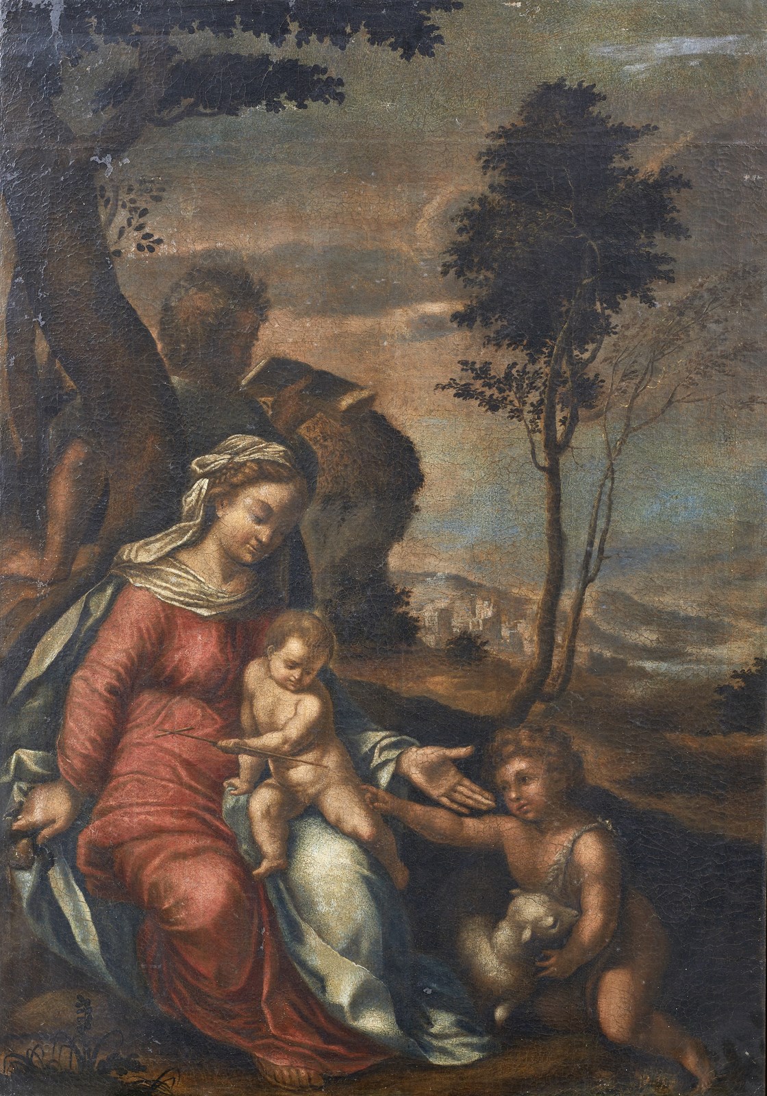 Rest during the flight to Egypt ( Artista Ferrarese Del XVII Secolo)