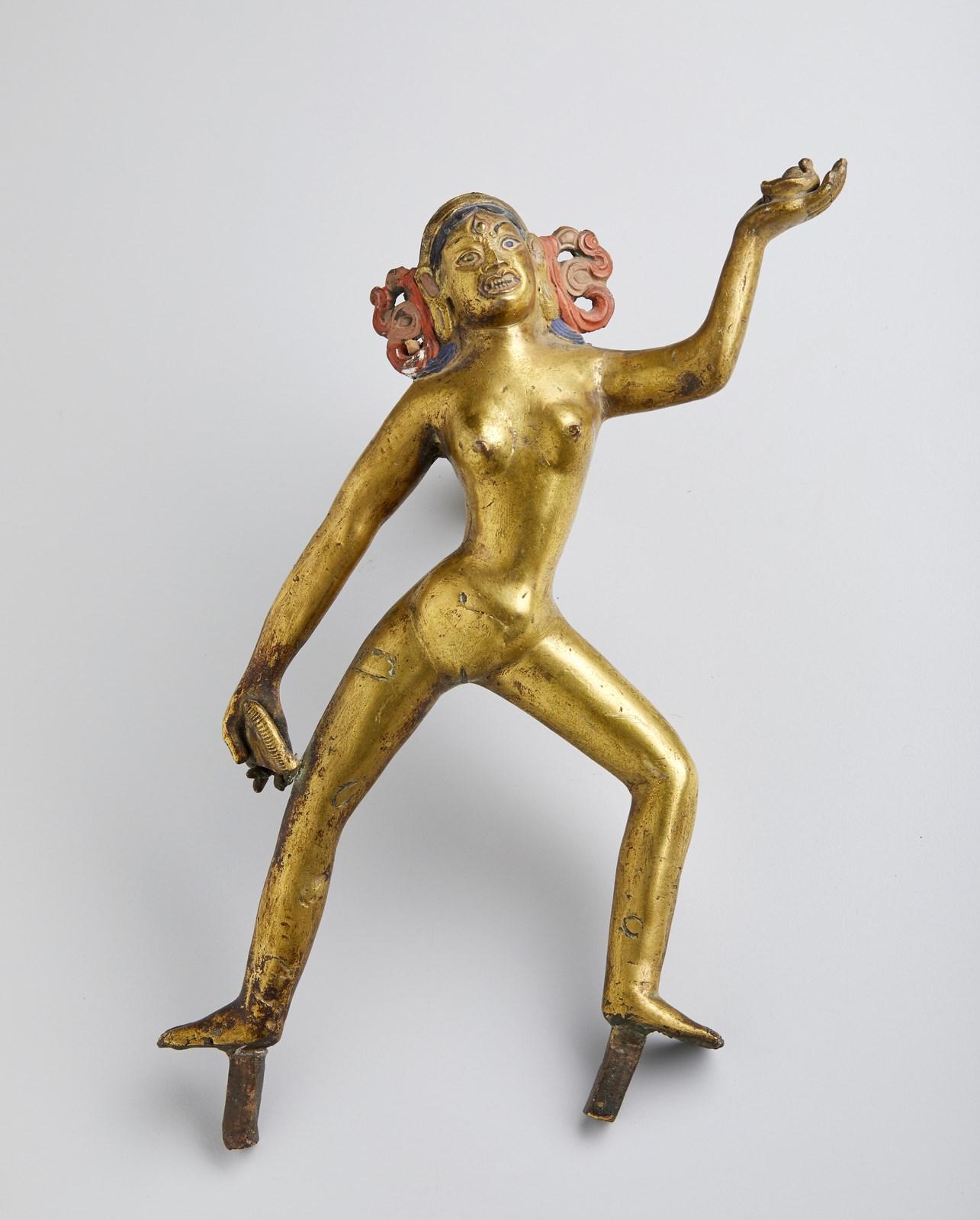 Brass Figurine of a Dancing Dakini, 16H