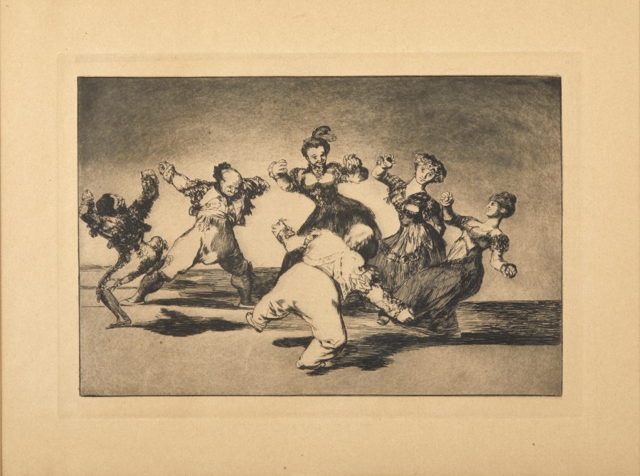 Dalla serie Los Disparates. Figure danzano in cerchio (Francisco Goya)