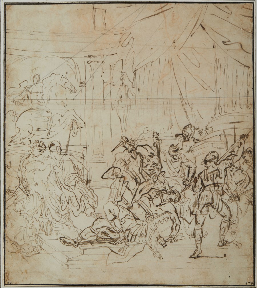 La morte di Cesare ( Artista Del XVIII Secolo)