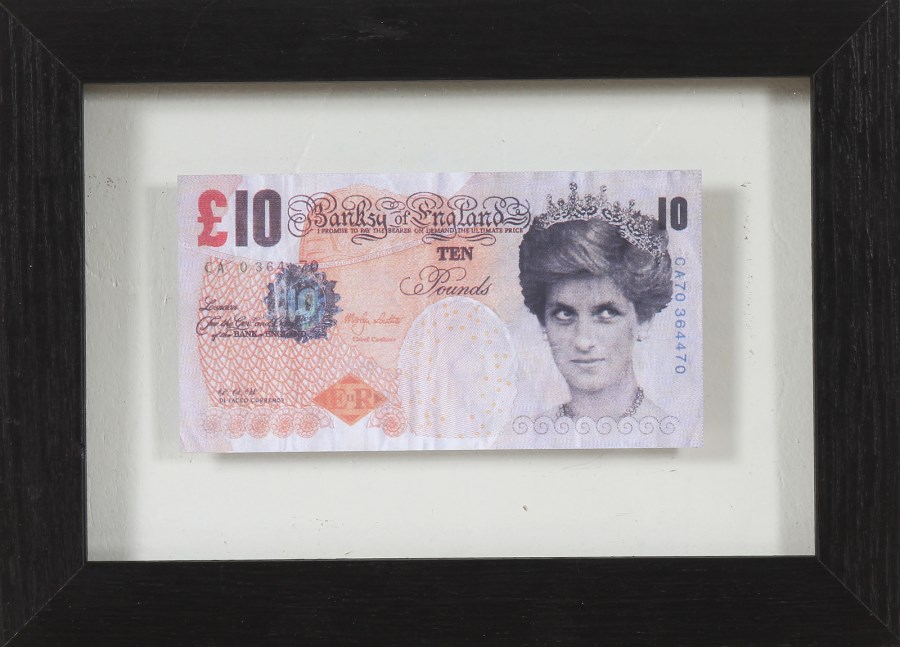 10 pound Lady D. (Banksy )