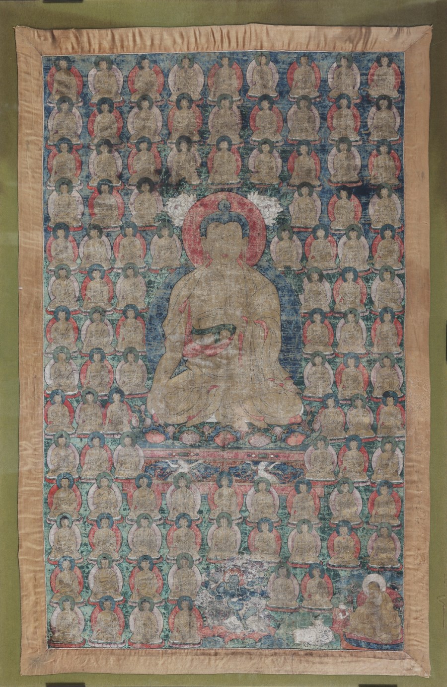 Thangka raffigurante uno dei Buddha del passato 
Cina/Tibet, XVIII secolo (Arte Himalayana )