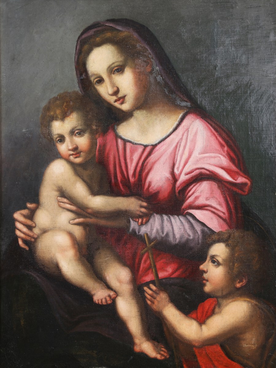 Madonna con Bambino. ( Artista Italiano Del XVII Secolo)