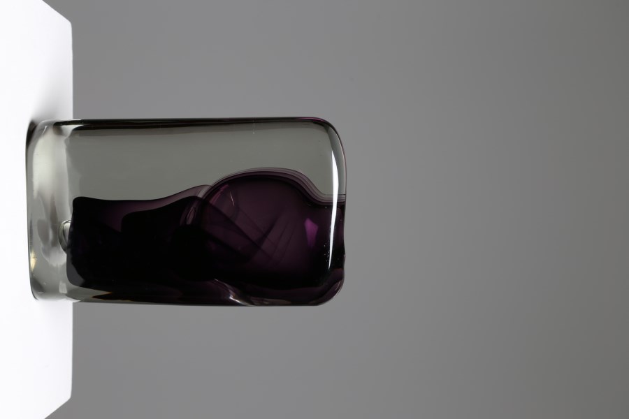 For A.V.E.M. Submerged transparent and purple vase. (Emilio Nason)