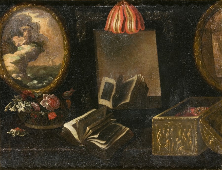 Coppia di dipinti rappresentanti Vanitas.  ( Artista Nordeuropeo Del XVII Secolo)