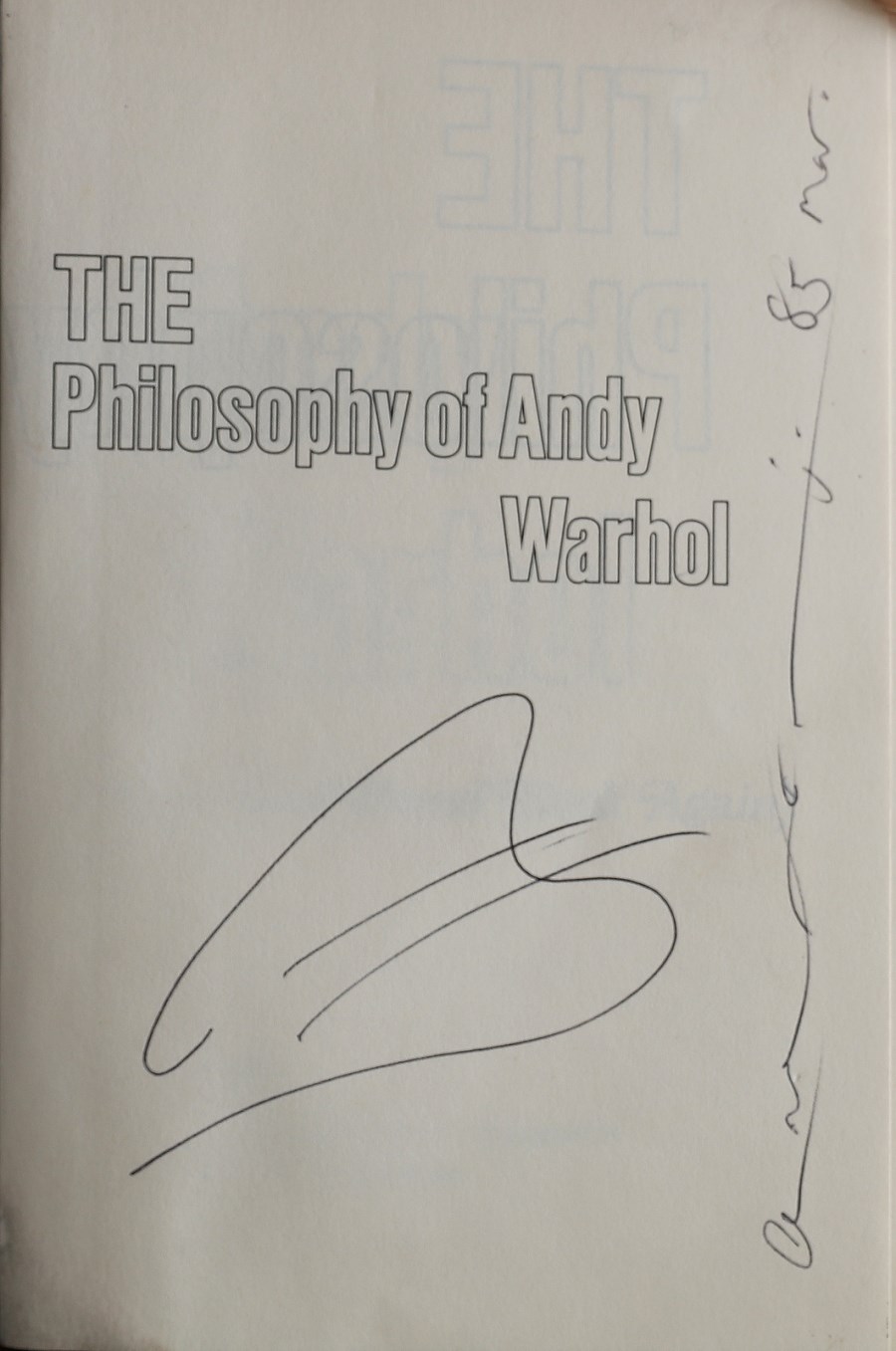 The philosophy of Andy Warhol ( from A to B and back again). Harcourt Brace Jovanovich -  NY Publisher. (Andy Warhol)