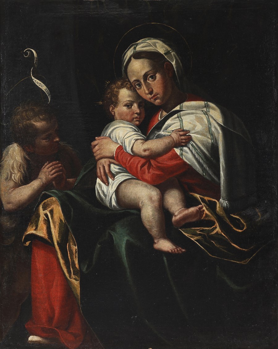 Madonna con Bambino e San Giovannino. (Giovanni Paolo  Cavagna)